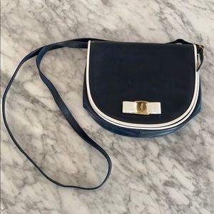 Unique Ferragamo blue crossbody bag